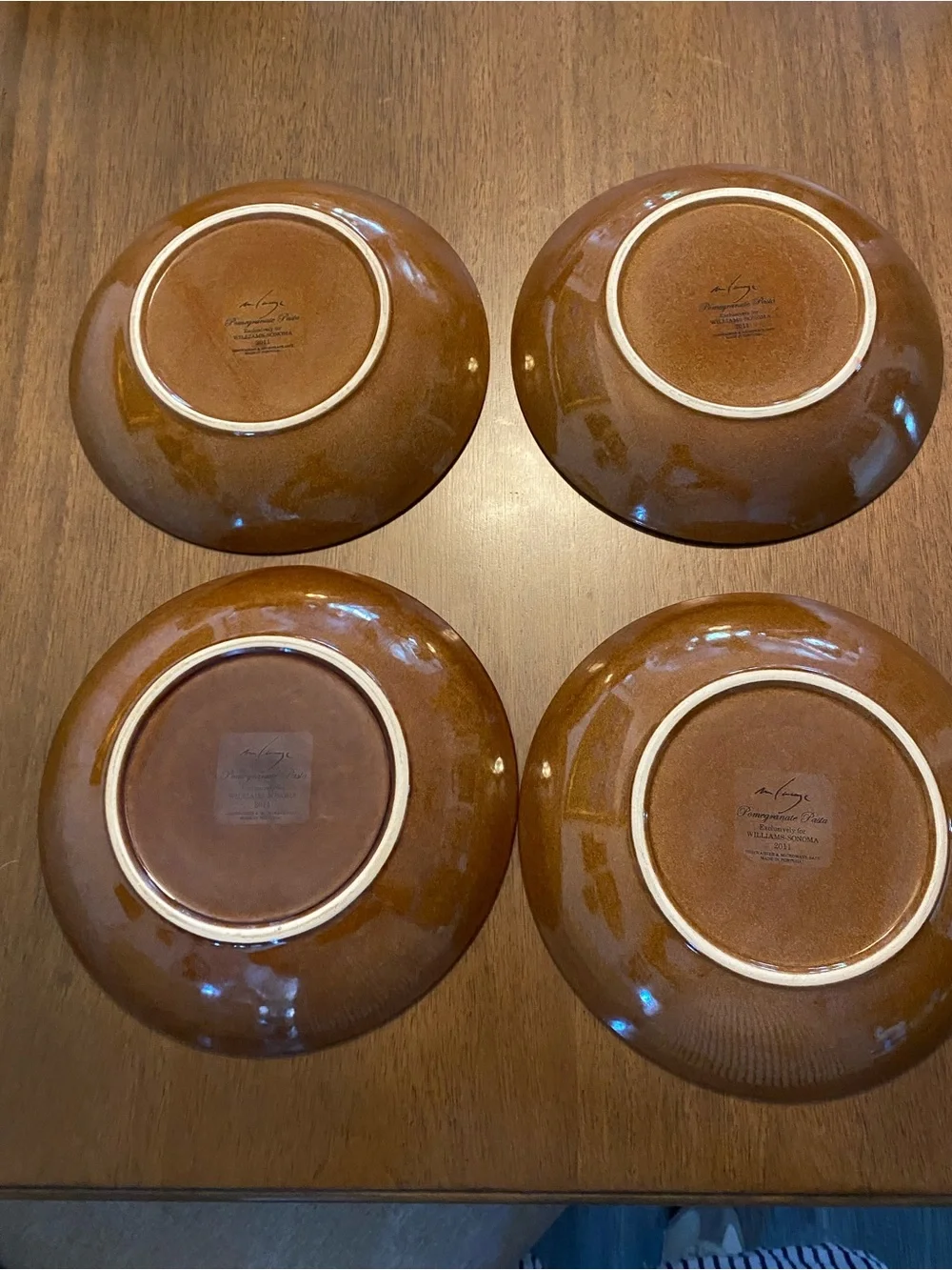 Williams-Sonoma Hand Painted Pomegranate pasta bowls — Set of 4